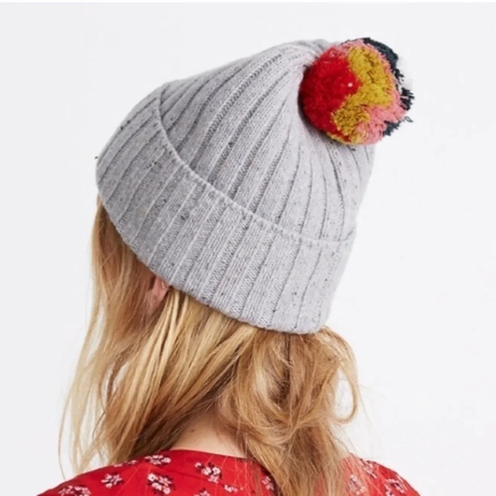 Madewell Rainbow Pom-Pom Beanie one size/Fall & Winter Beanie